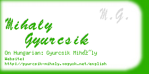 mihaly gyurcsik business card